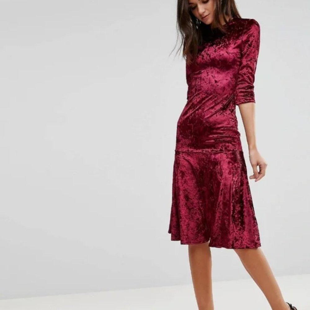 Club L NWT Velvet Midi Dress 6